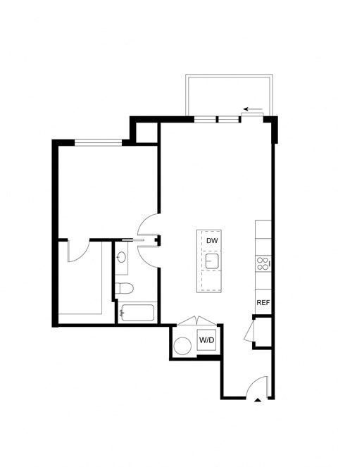 1Bedroom 1Bath Type A